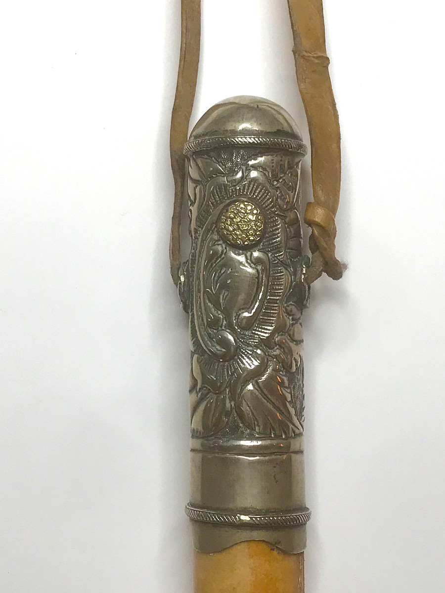 Riding Crop, Leather And Silver Handle, Ottoman Empire, 19th Century-photo-4