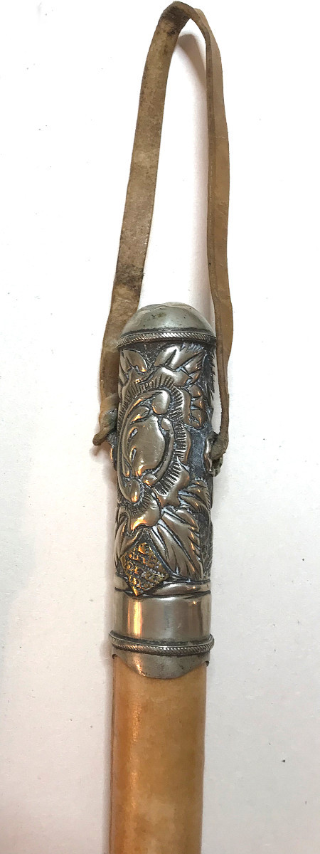 Riding Crop, Leather And Silver Handle, Ottoman Empire, 19th Century