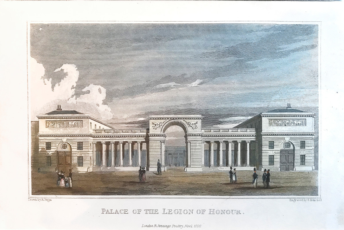 Gravures colorées de Vues architecturales de Paris, Choisy, école anglaise, début XIXe siècle-photo-1