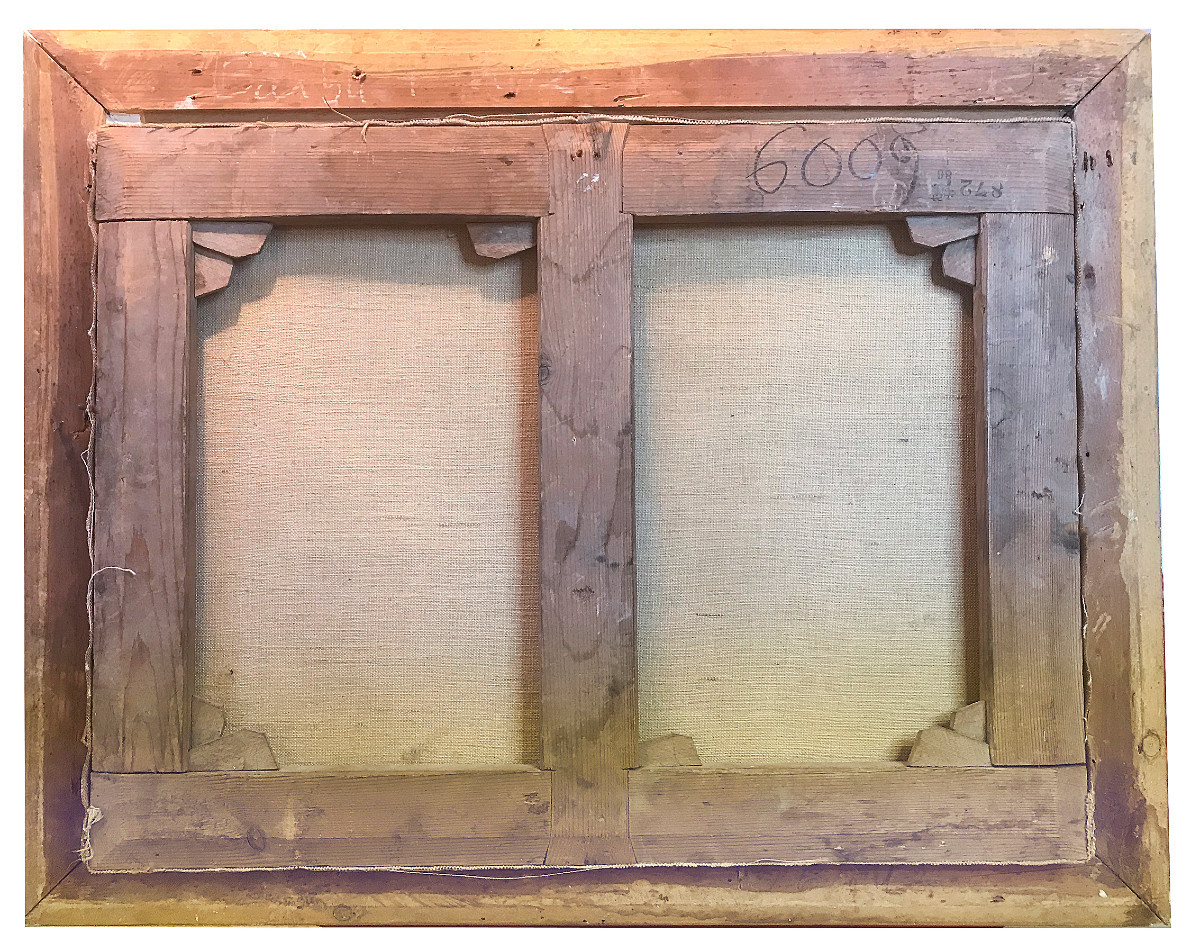 Jeune femme endormie peinture signée, datée 1883 par Achille Billot (1834-1921)-photo-1