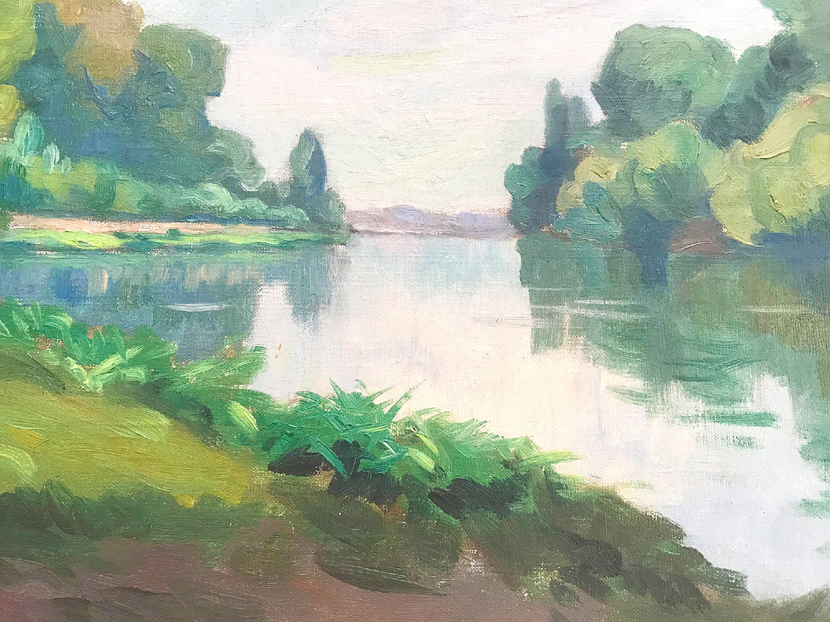 Renefer (1879-1957), Paysage, bords de Seine-photo-3