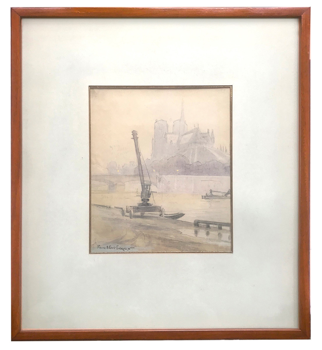 Pierre-Albert Leroux (1890-1959), Vue de Notre-Dame à Paris, deux Vues hivernales d'un étang-photo-2