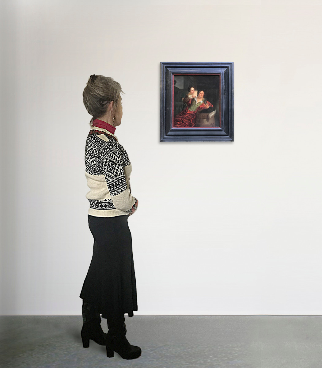 Scène galante,  Ecole Hollandaise, XVIIe s., Willem van Mieris (1662-1747), atelier-photo-3