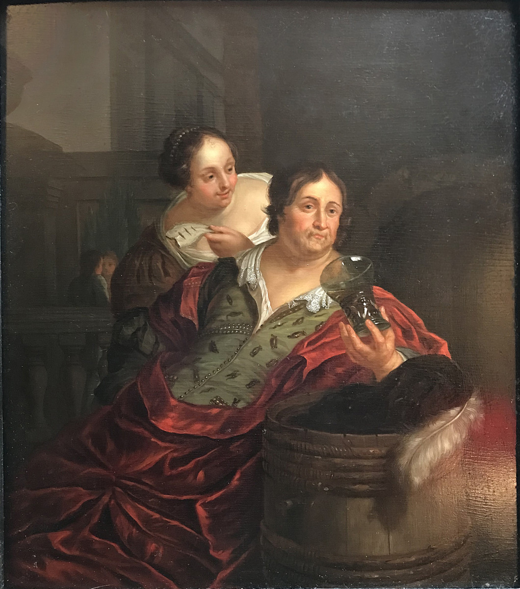 Scène galante,  Ecole Hollandaise, XVIIe s., Willem van Mieris (1662-1747), atelier