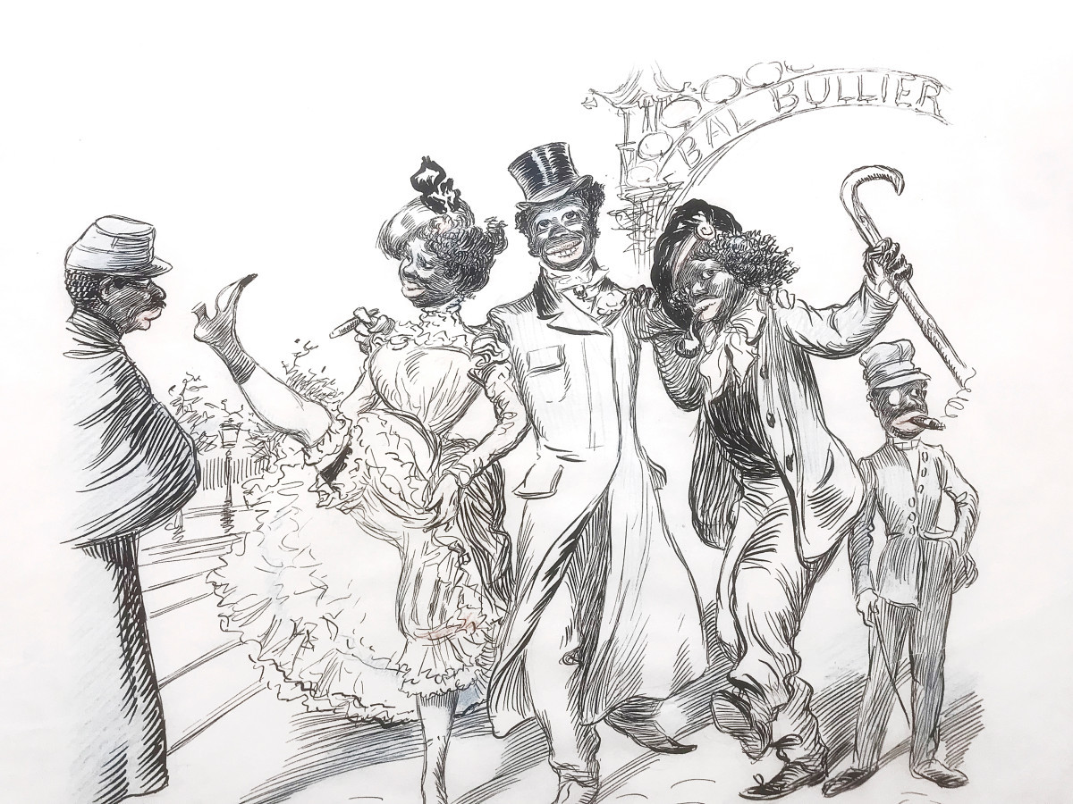 Adolphe-léon Willette (1857-1926), Cartoon Of The Bullier Ball, Ink And Pencil-photo-4