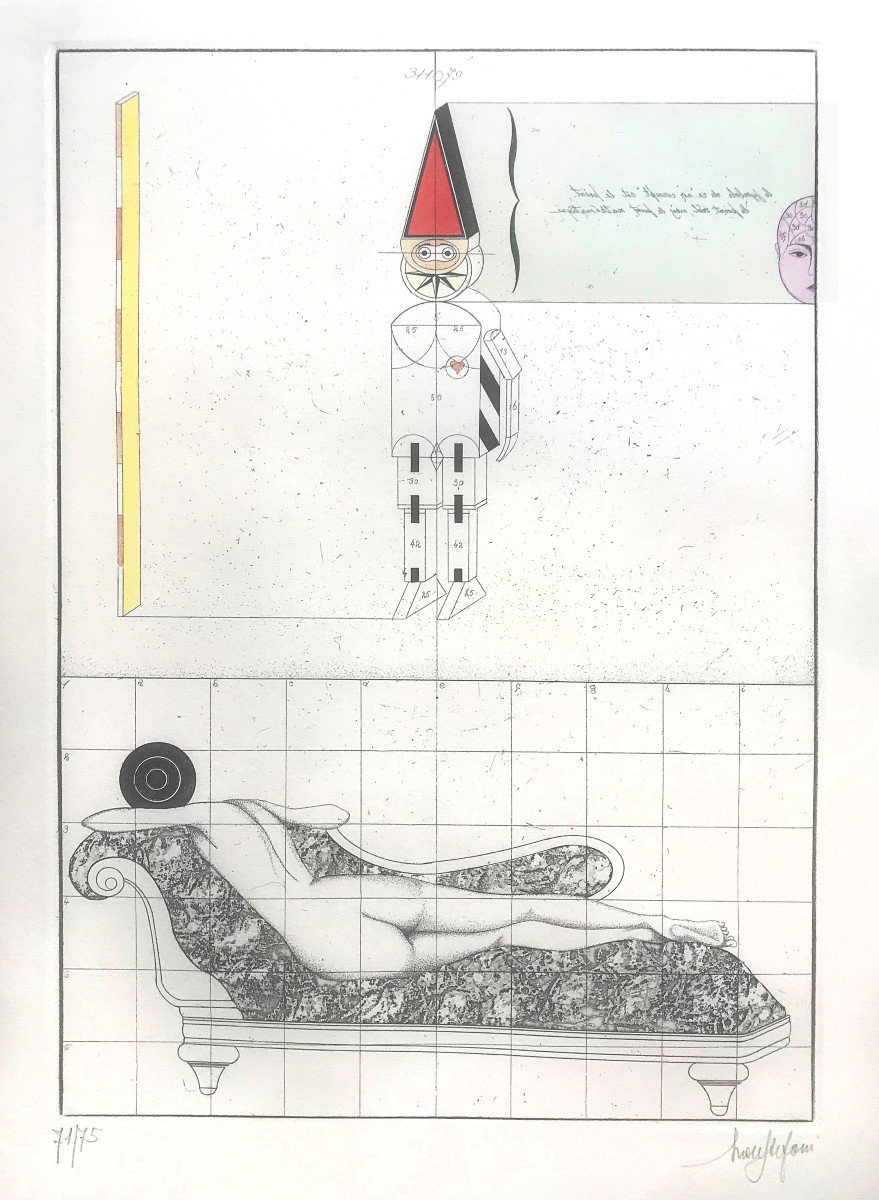 Massimo De Stefani (1918-1996), Superfly" And "mekano",  Hand-colored Engravings-photo-2