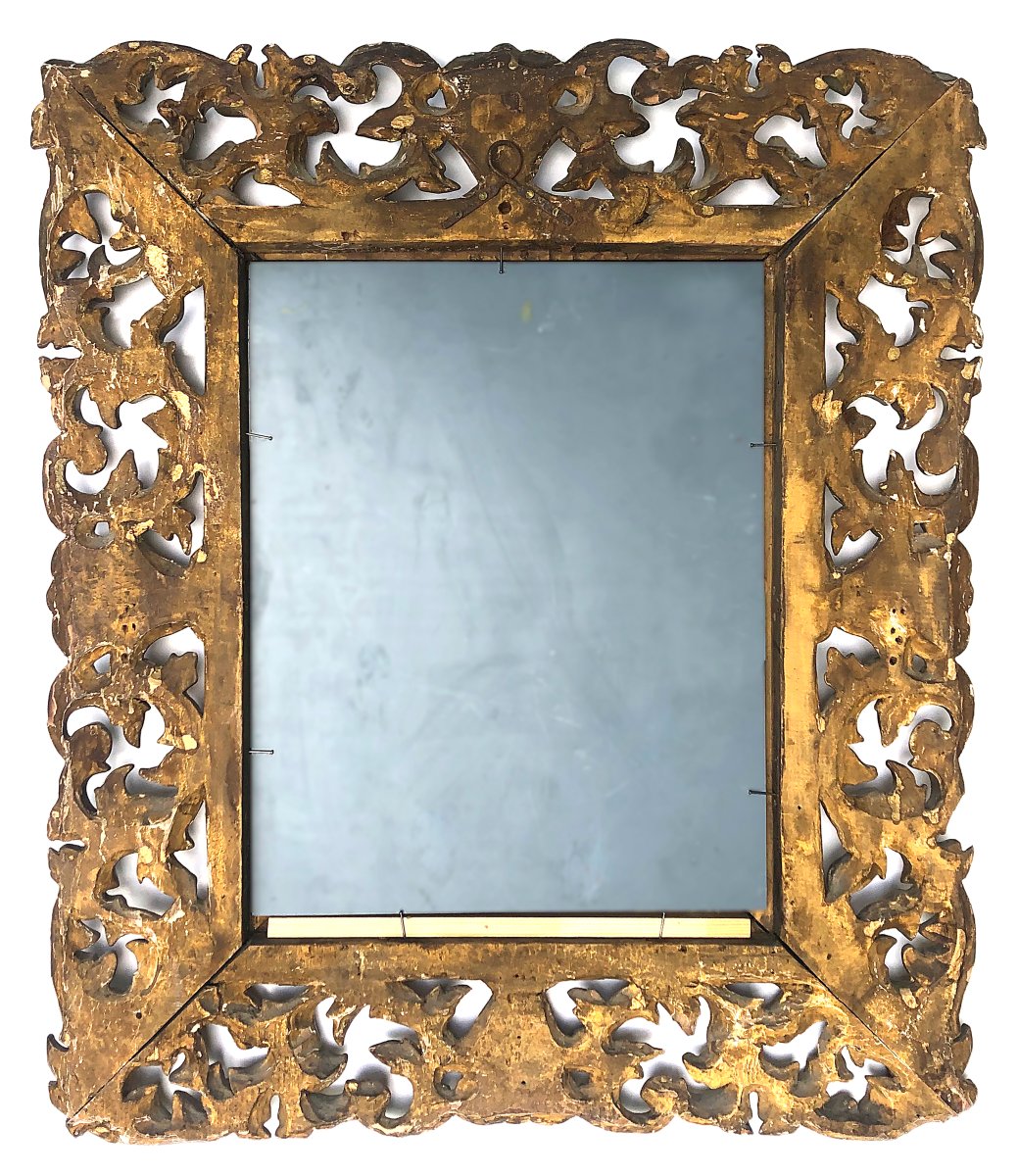 Mirror, Italian Gilded Wood Frame, 19th Century-photo-4
