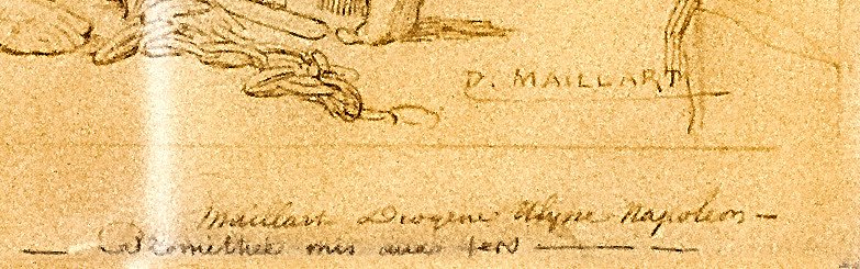 D.-U.-N. Maillart (1840-1926), L'enchaînement de Prométhée, dessin à la plume sur calque-photo-3