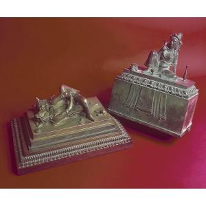 Tombeau de l'Amour, "erotica", bronze, XXe siècle