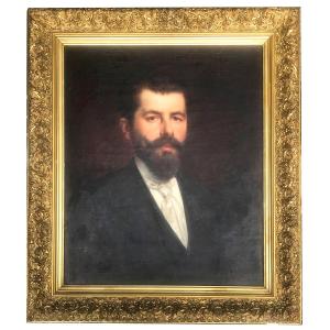 Portrait Of A Man, Signed And Dated 1900 By Philippe Lattard, Active In The Late 19th Century