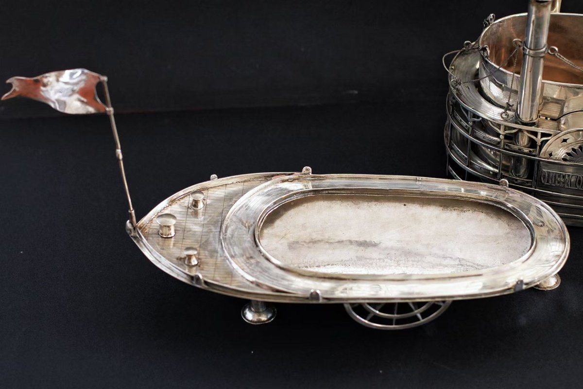 Seau à champagne - Argent - « Reine de l'Ouest » - Sans poinçon, testé pour l'argent-photo-1