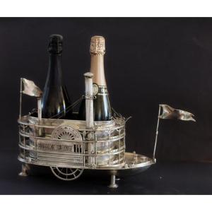 Seau à champagne - Argent - « Reine de l'Ouest » - Sans poinçon, testé pour l'argent