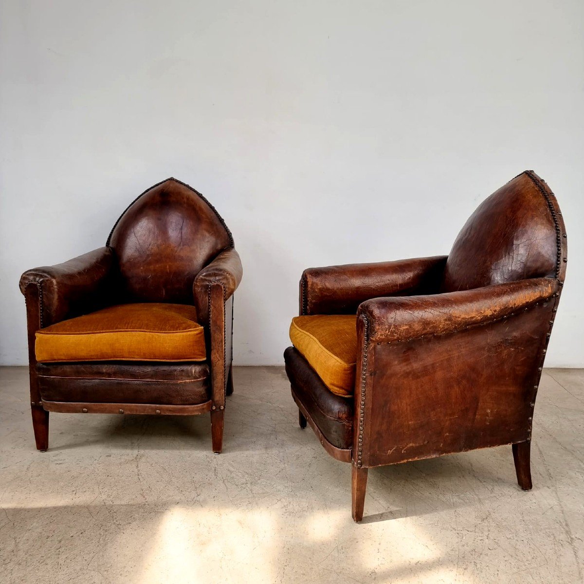 Paire de club cuir 1925-photo-2