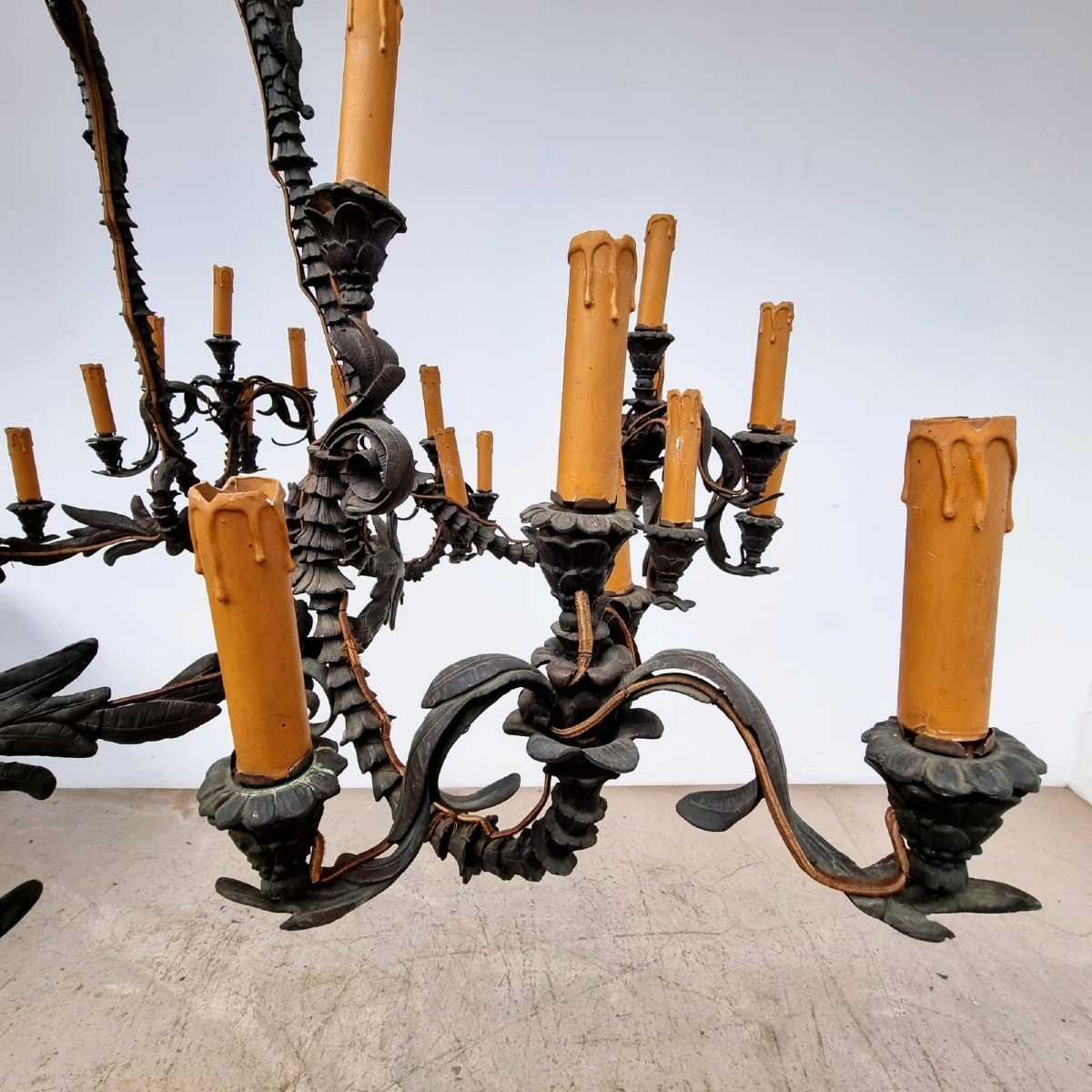 Important lustre en bronze 19éme-photo-4