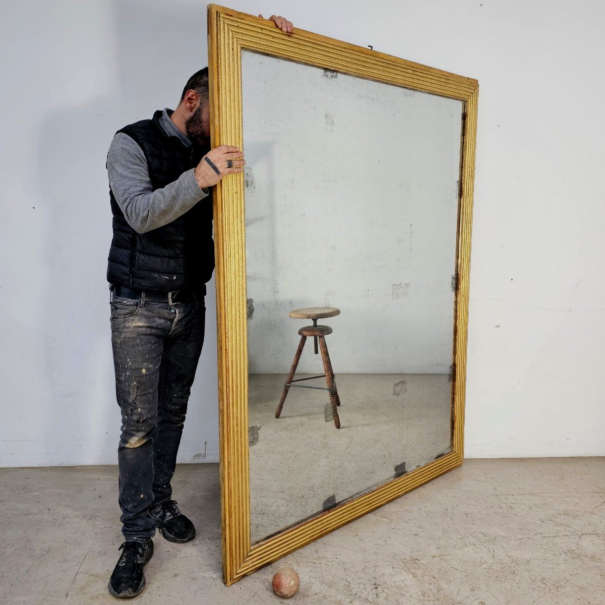 Late 18th Century Gilded Mirror-photo-1