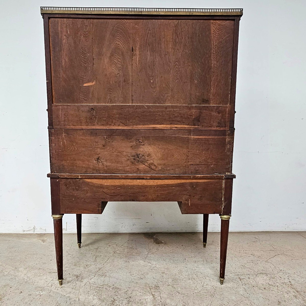 Louis XVI Period Cylinder Desk With Showcase-photo-7