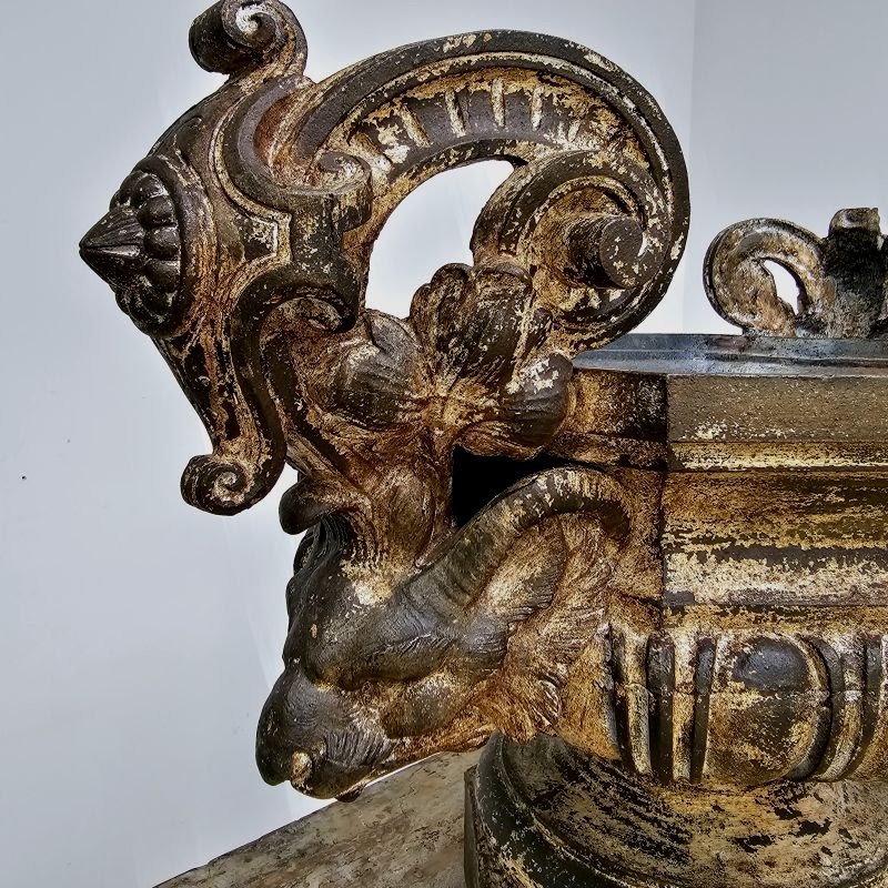 Grandes paire de vasques en fonte 19éme-photo-3