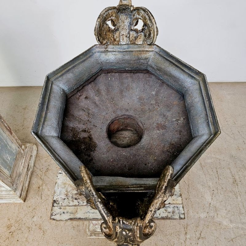 Grandes paire de vasques en fonte 19éme-photo-3