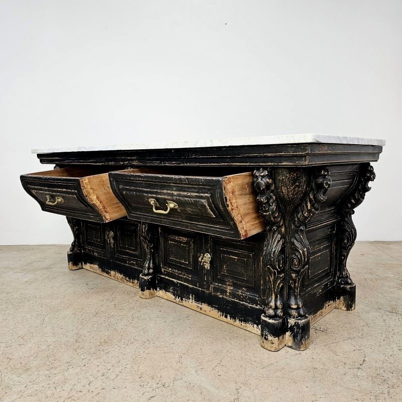 19th Century Office Furniture With Marble Top-photo-3