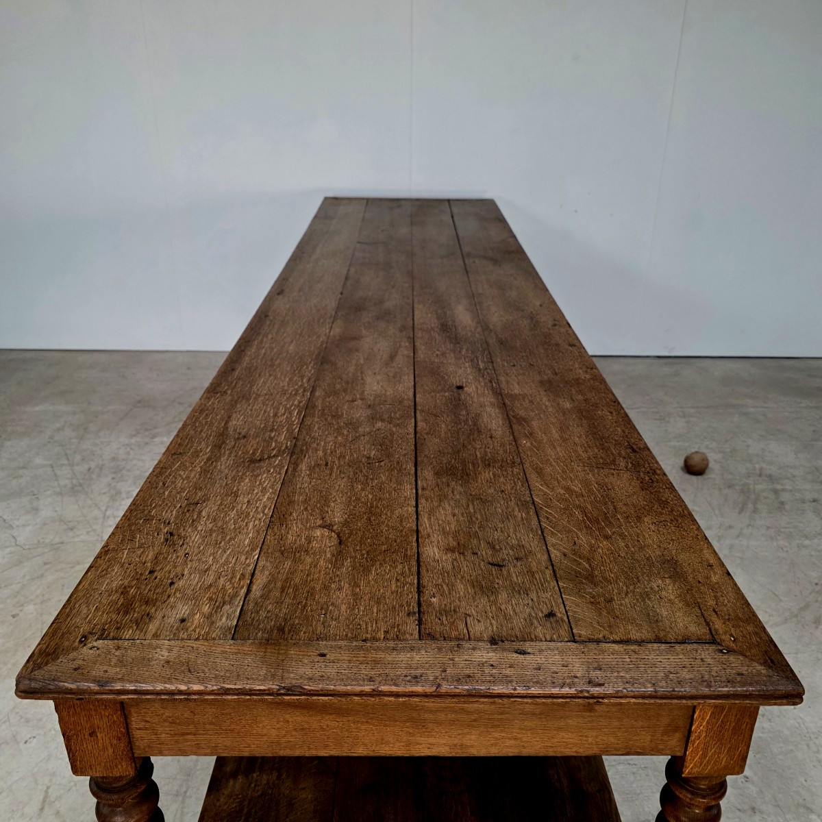 Grande table de drapier 19éme en chêne-photo-4