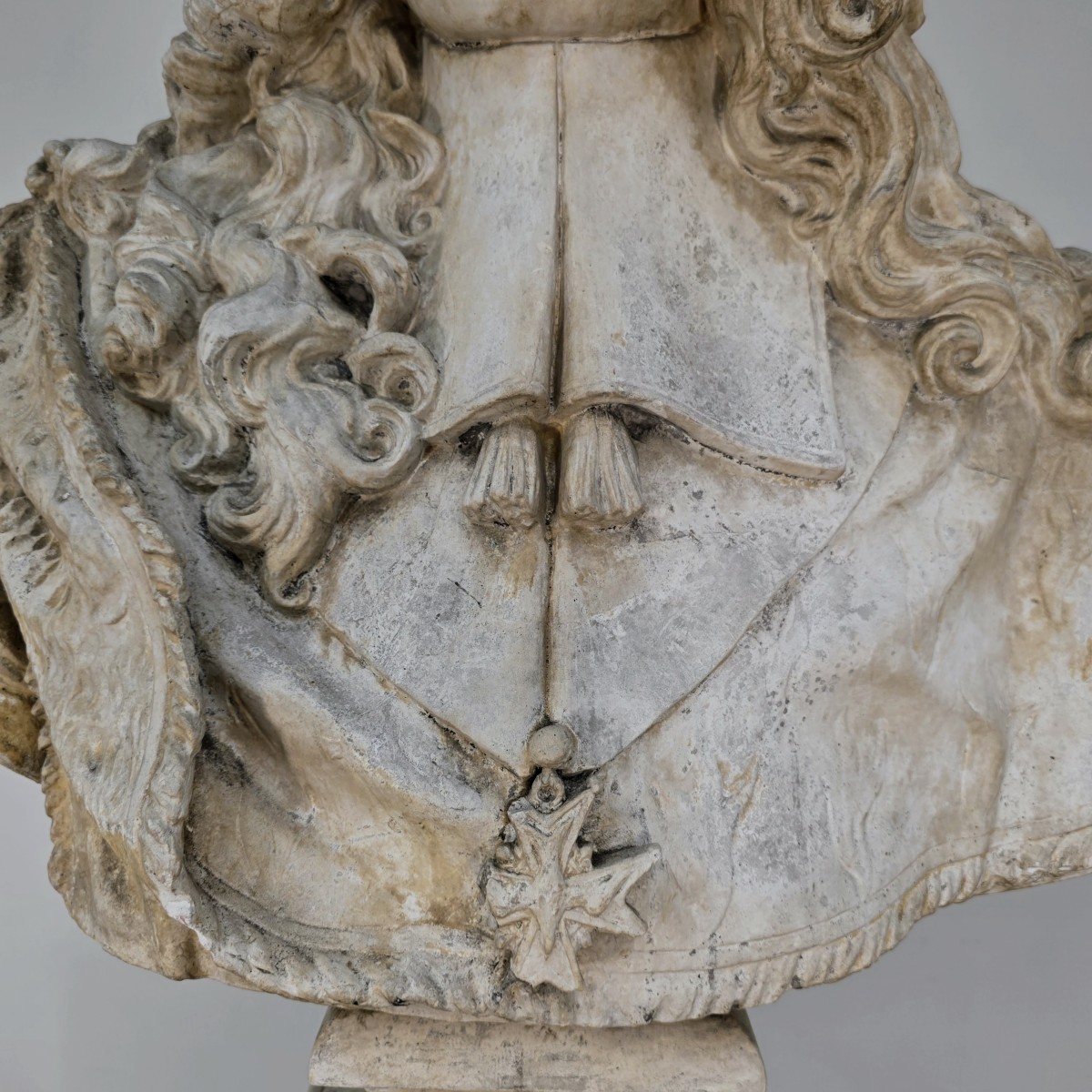 Grand buste en plâtre 19éme du Marquis de Louvois-photo-2