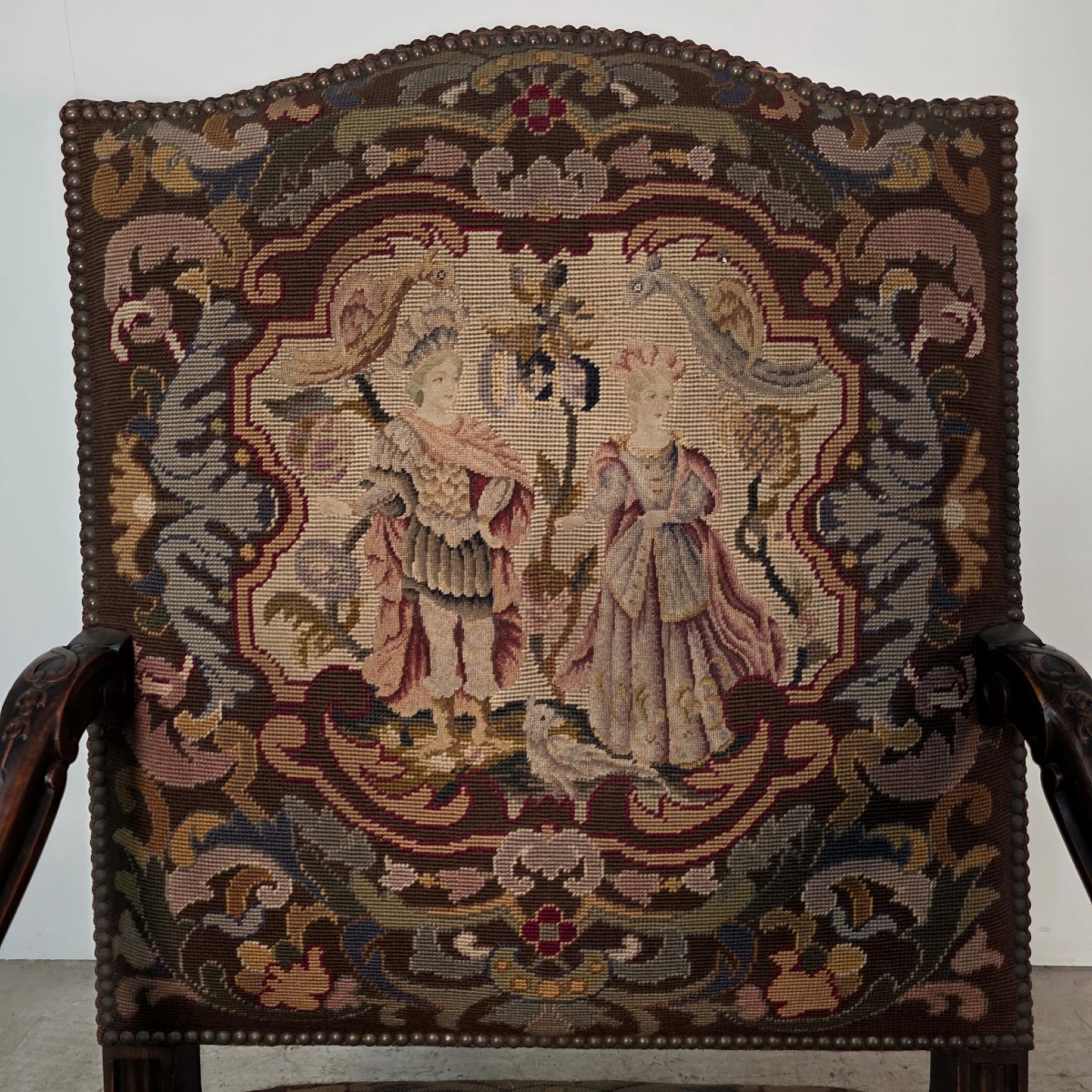 Paire de fauteuils Régence à haut dossier-photo-3