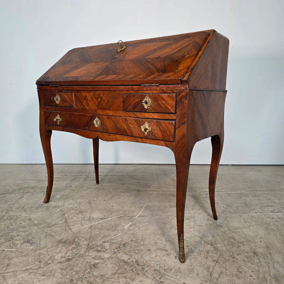Bureau de pente en palissandre 18éme siécle-photo-1