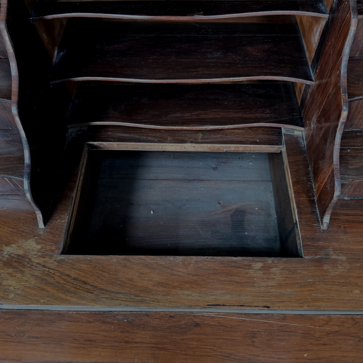 Bureau de pente en palissandre 18éme siécle-photo-4