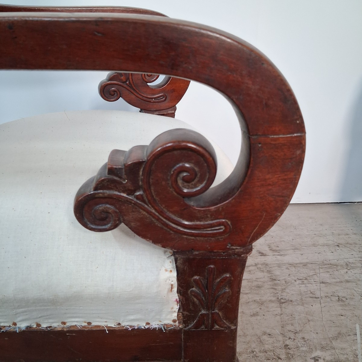 4 Armchairs In The Restoration Period Mahogany Style-photo-2