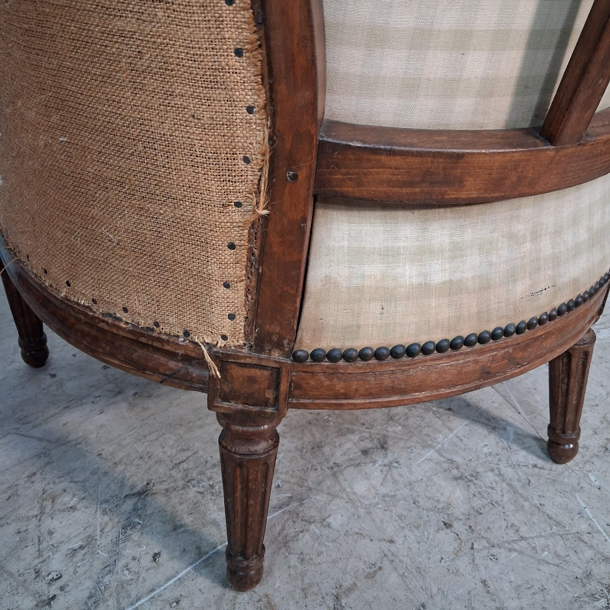 2 fauteuils d époque Louis 16 l un estampillé C Sené-photo-4