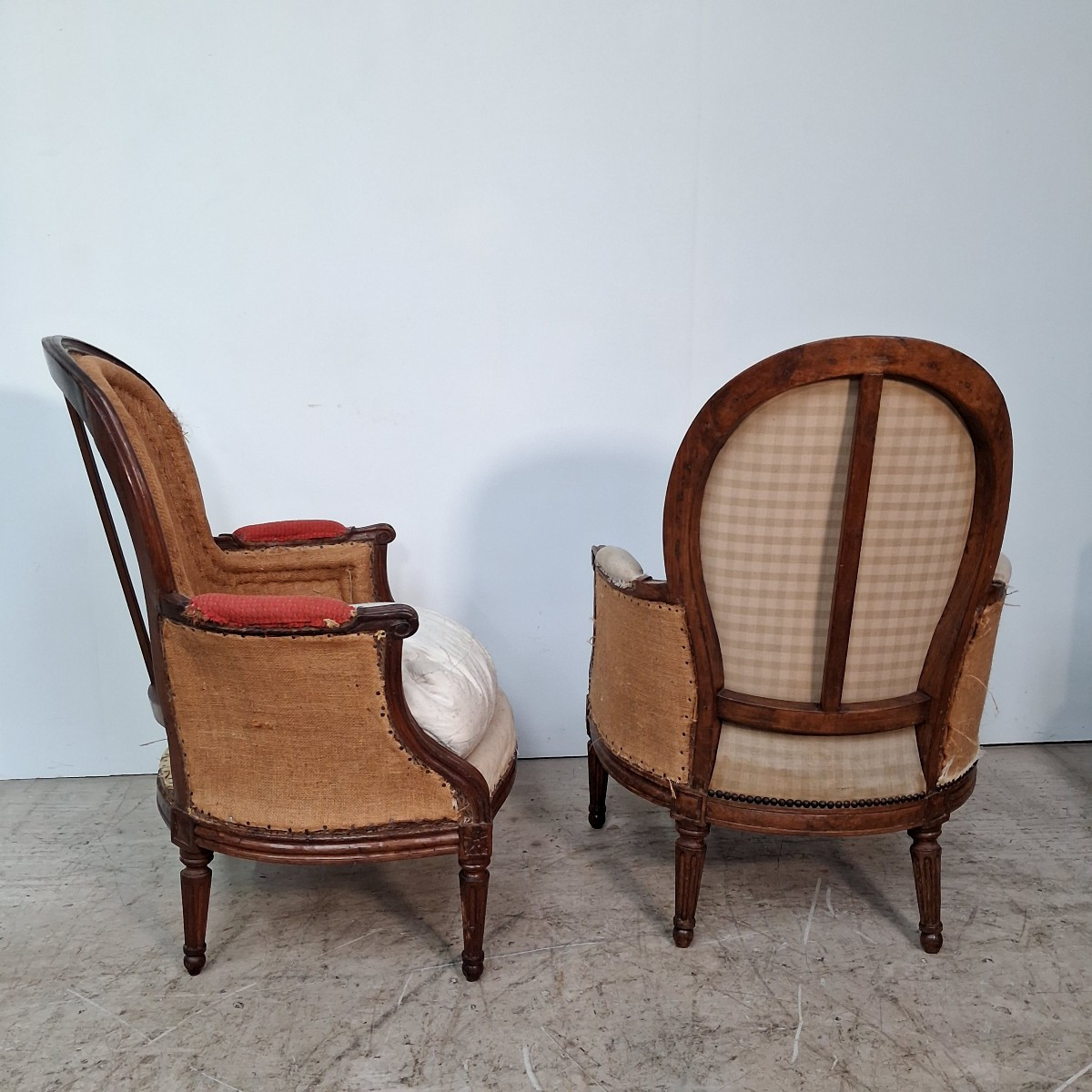 2 fauteuils d époque Louis 16 l un estampillé C Sené-photo-8