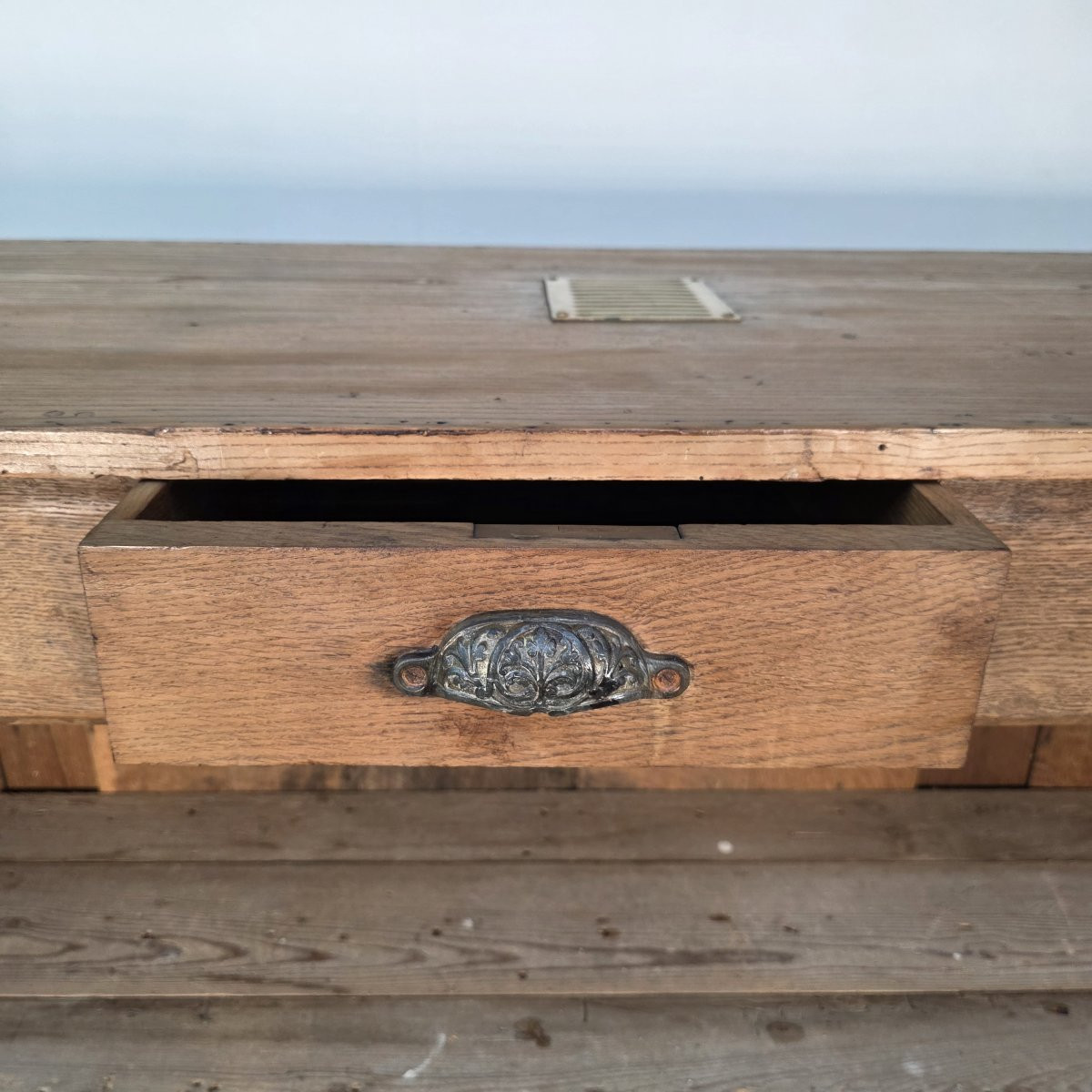 Bar d'estaminet en chêne vers 1900-photo-1