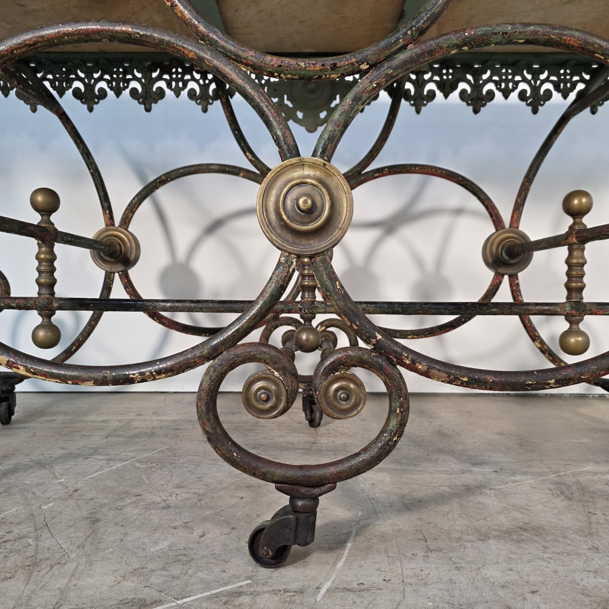 Grande table de présentation en fonte fin 19ème-photo-2