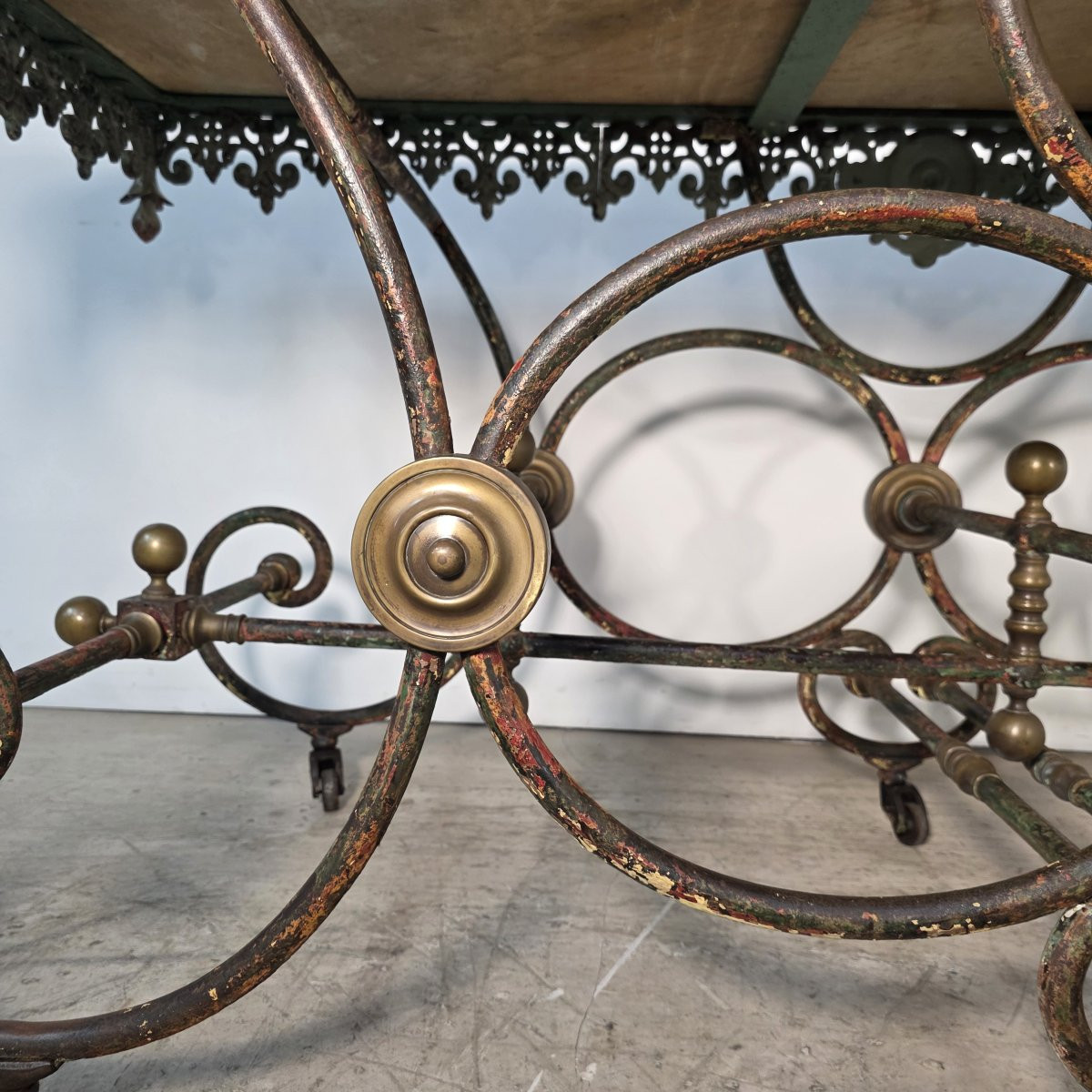 Grande table de présentation en fonte fin 19ème-photo-6