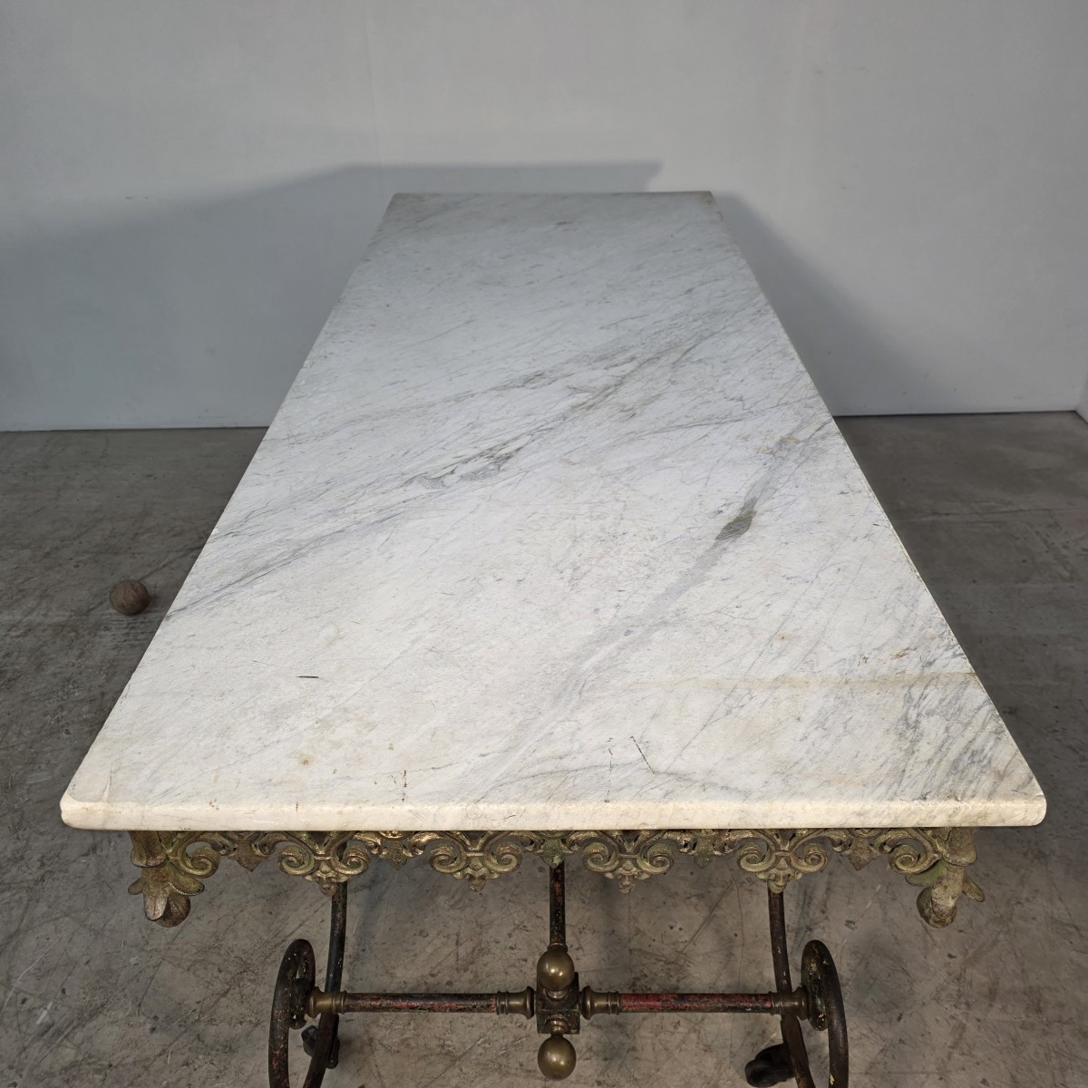 Grande table de présentation en fonte fin 19ème-photo-8