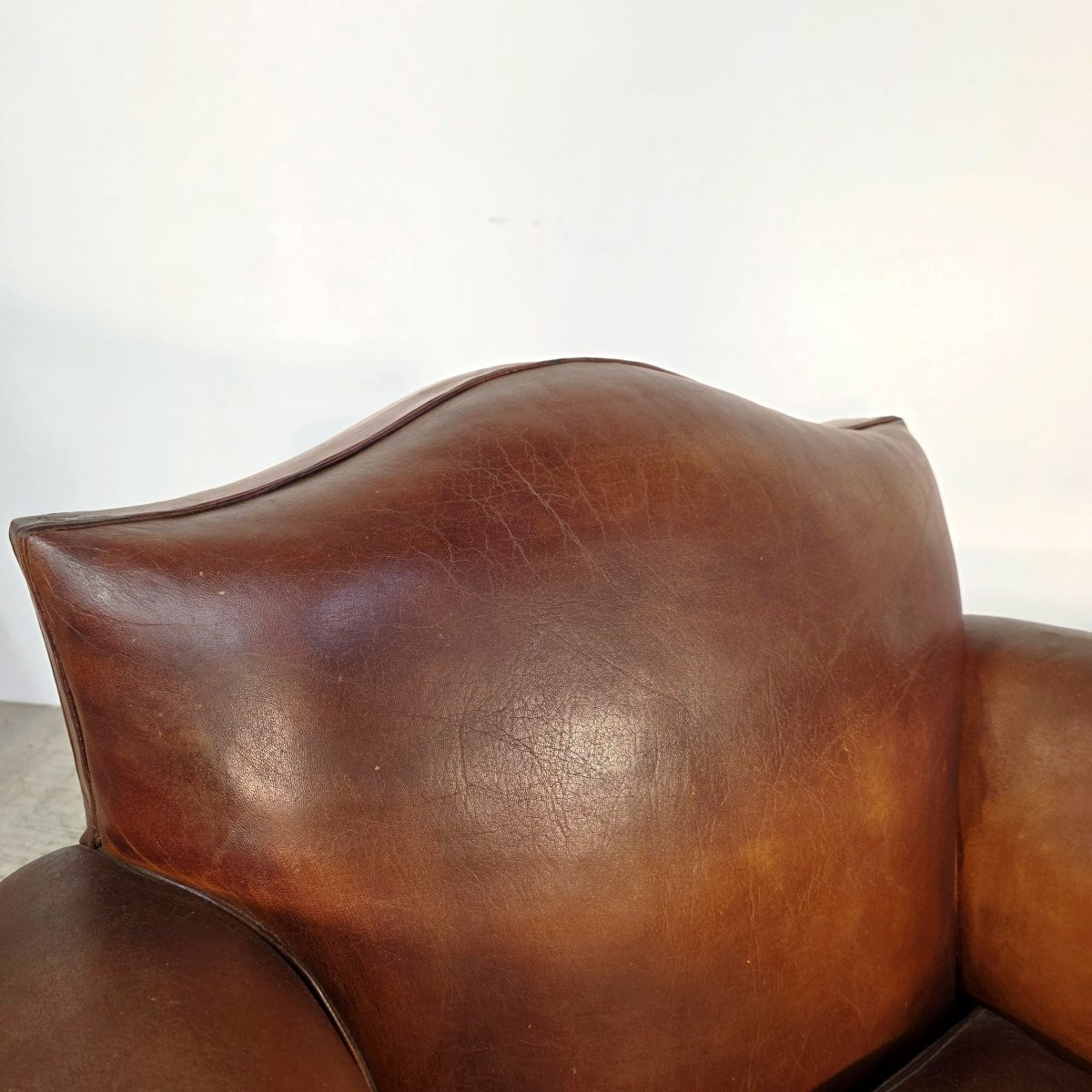 Pair Of Leather Club Chairs-photo-2