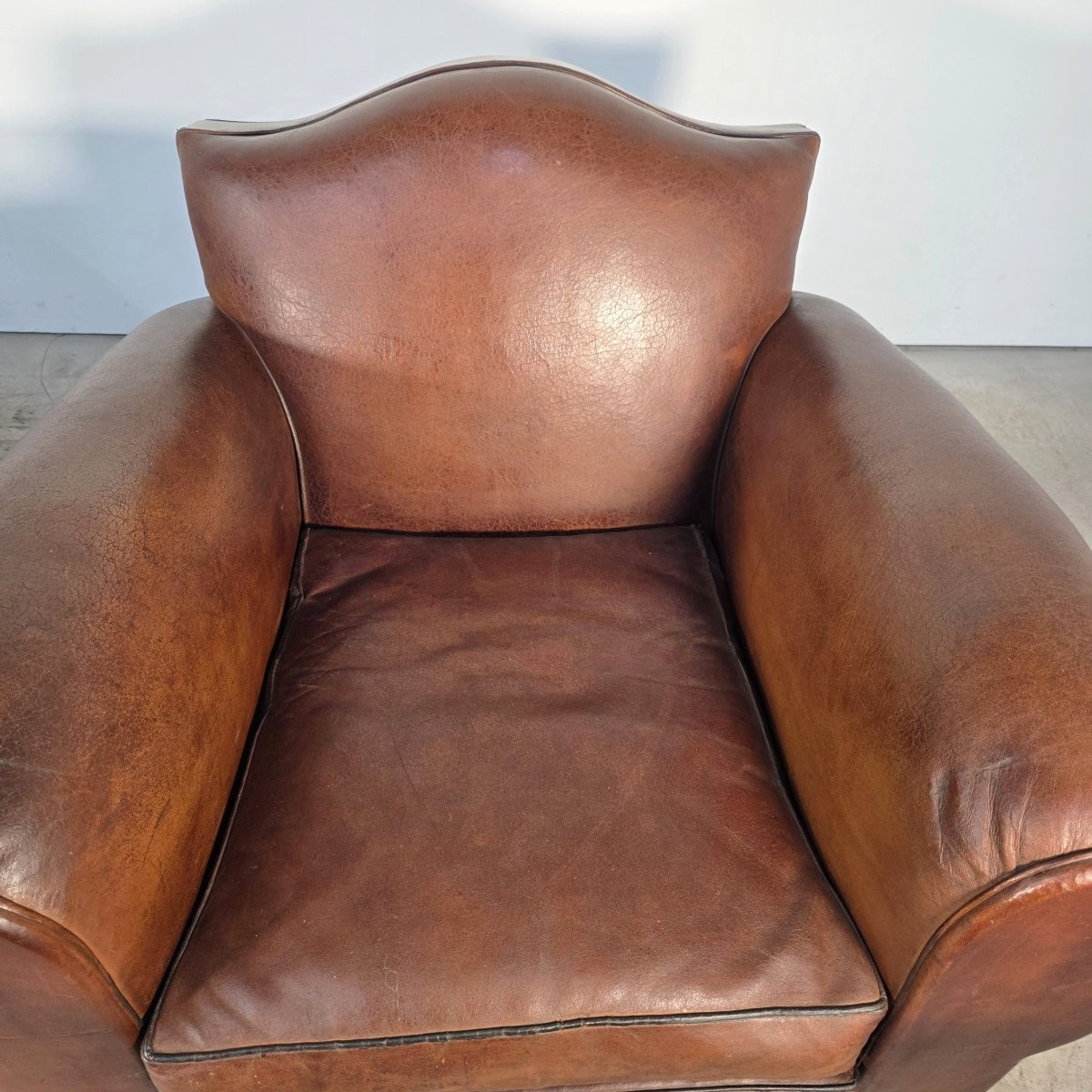 Pair Of Leather Club Chairs-photo-1