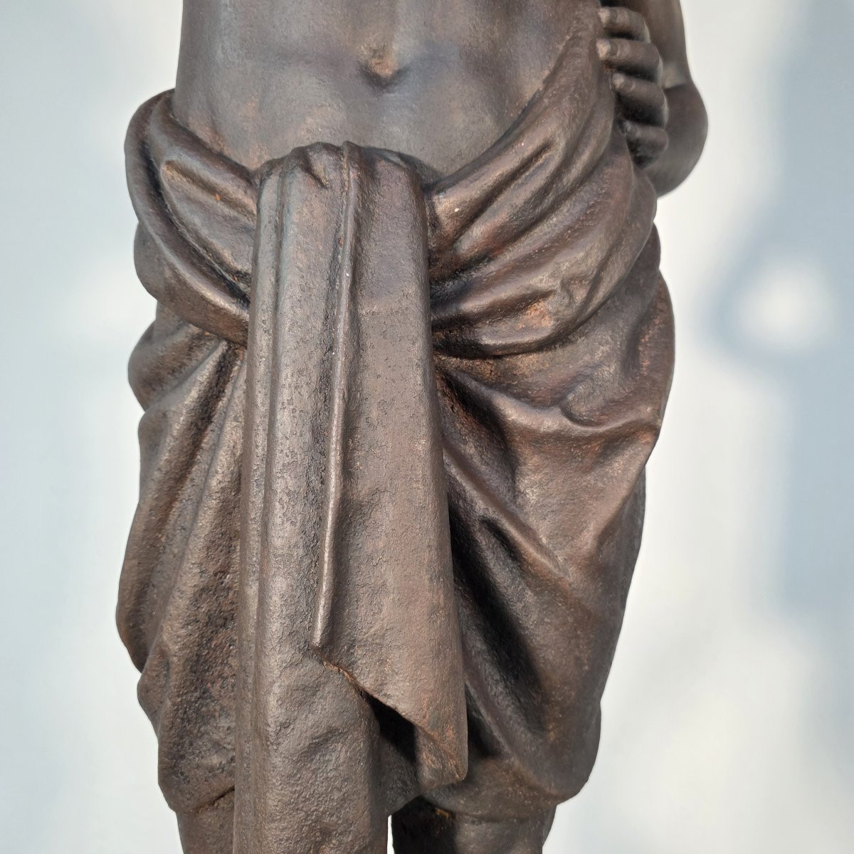 Pair Of 19th-century Cast Iron Statues Depicting A Nubian Couple-photo-2