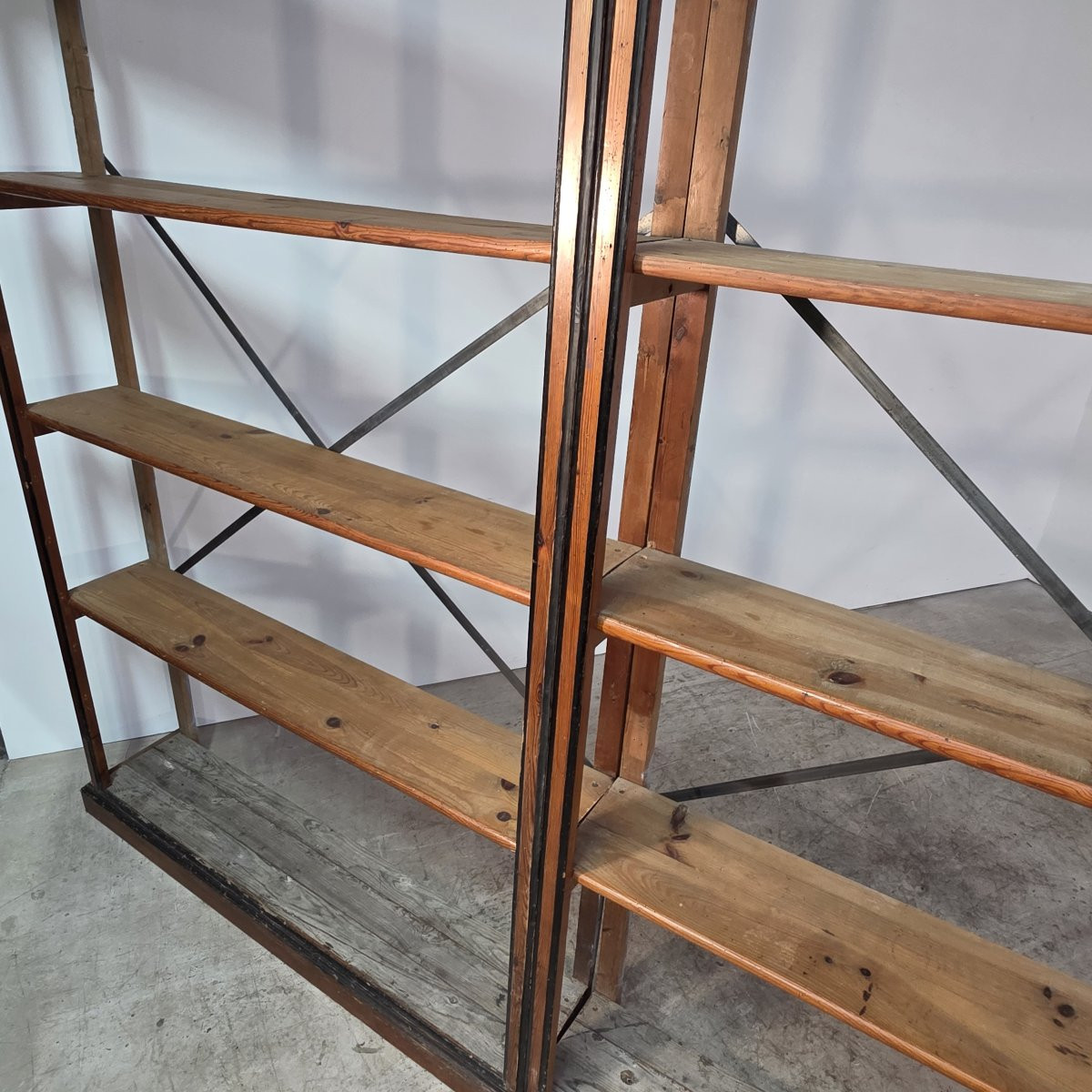 Exceptional Napoleon III Period Shop Shelf In Pine-photo-1