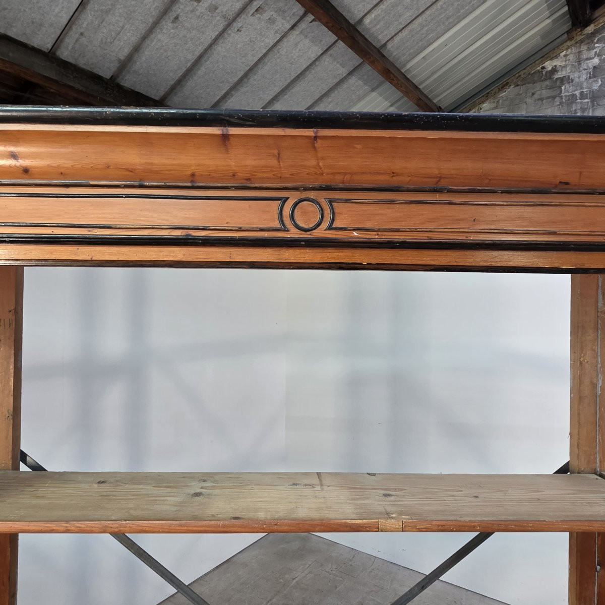 Exceptional Napoleon III Period Shop Shelf In Pine-photo-3