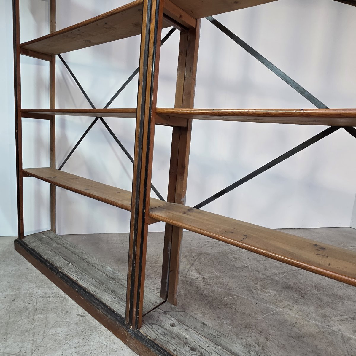 Exceptional Napoleon III Period Shop Shelf In Pine-photo-6