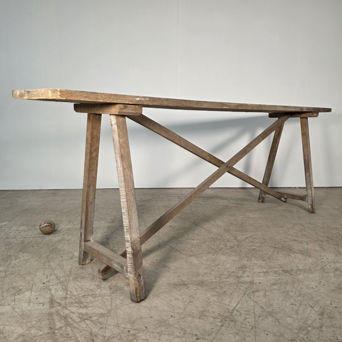 Console en bois blanchi vers 1900 -photo-3