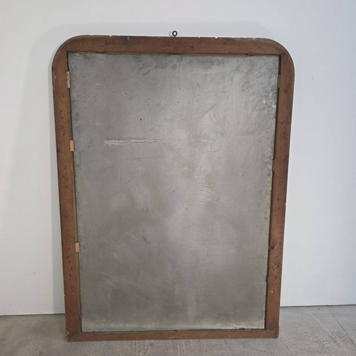 Miroir milieu 19ème doré à la feuille-photo-1