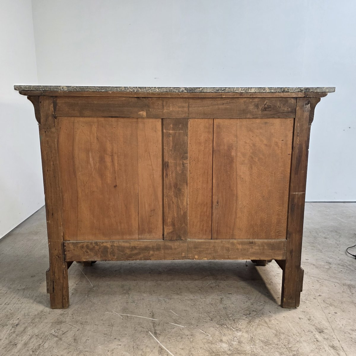 Commode 19ème en ronce de noyer-photo-2