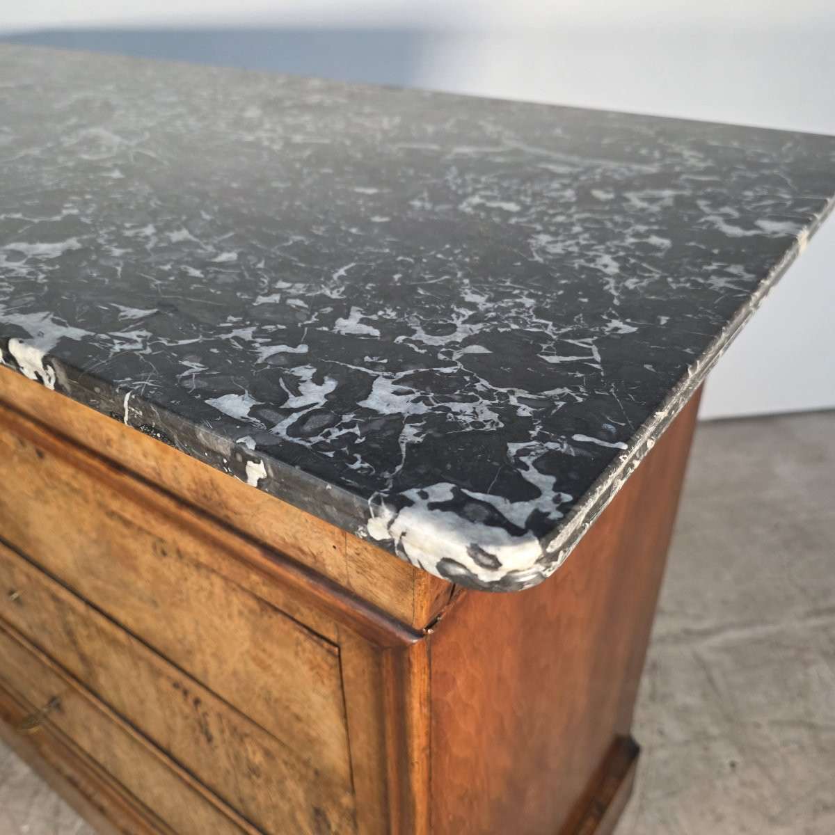 Commode 19ème en ronce de noyer-photo-7