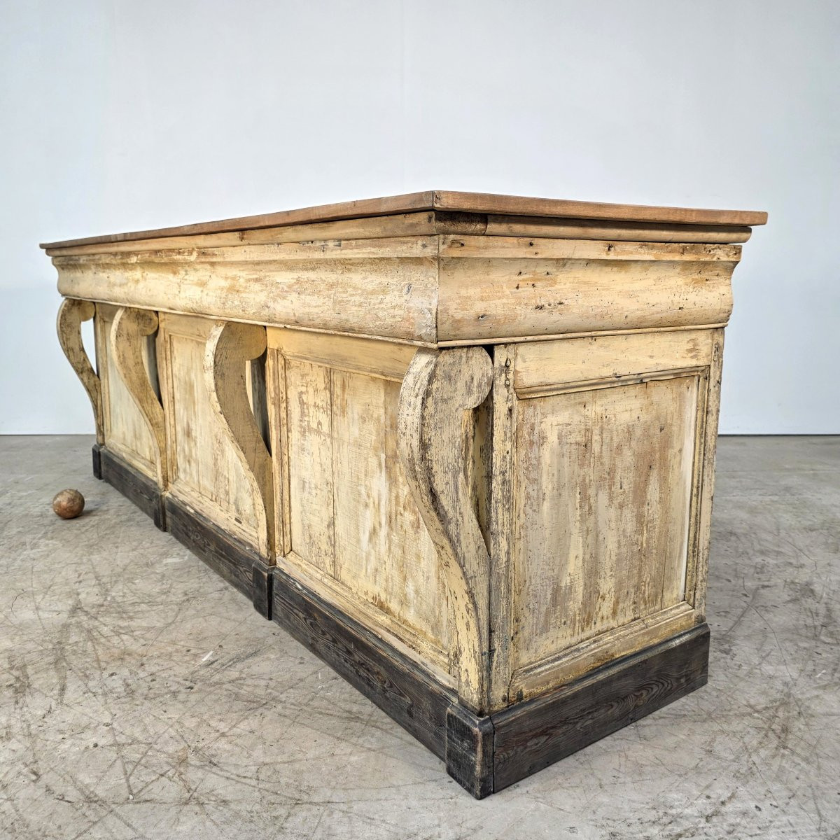 Comptoir de magasin à volutes début 19ème-photo-5