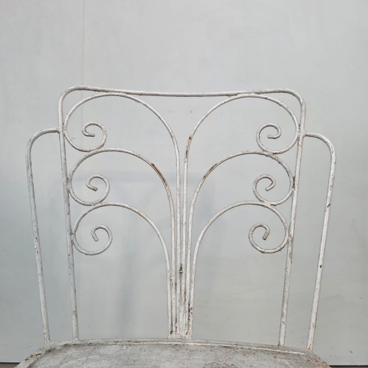 6 chaises de jardin en métal 1950-photo-2