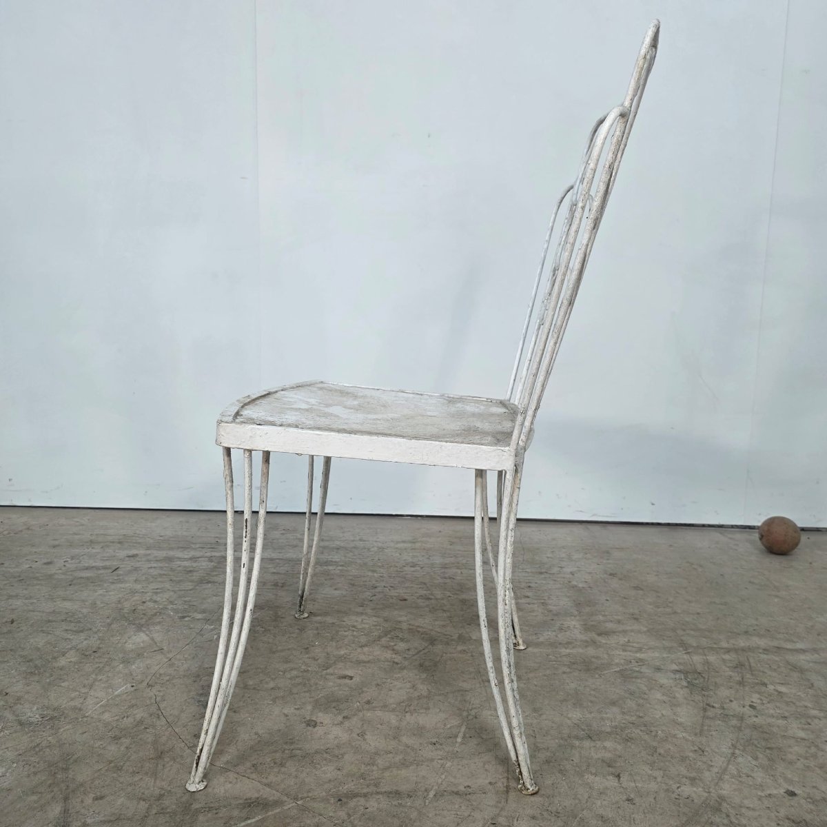 6 chaises de jardin en métal 1950-photo-1