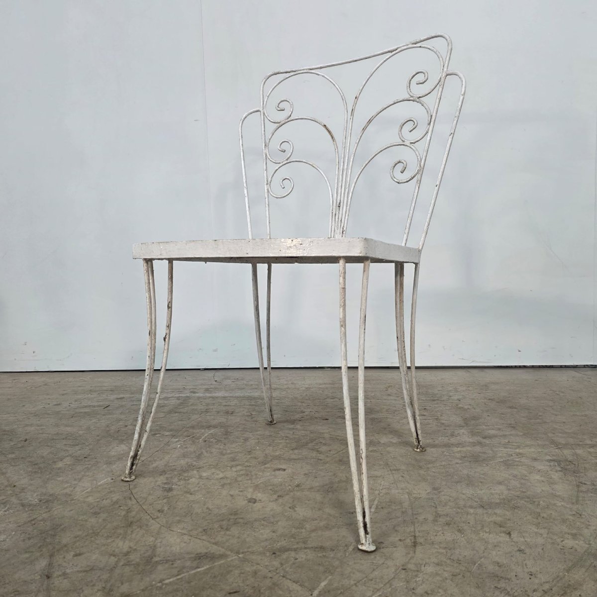 6 chaises de jardin en métal 1950-photo-6