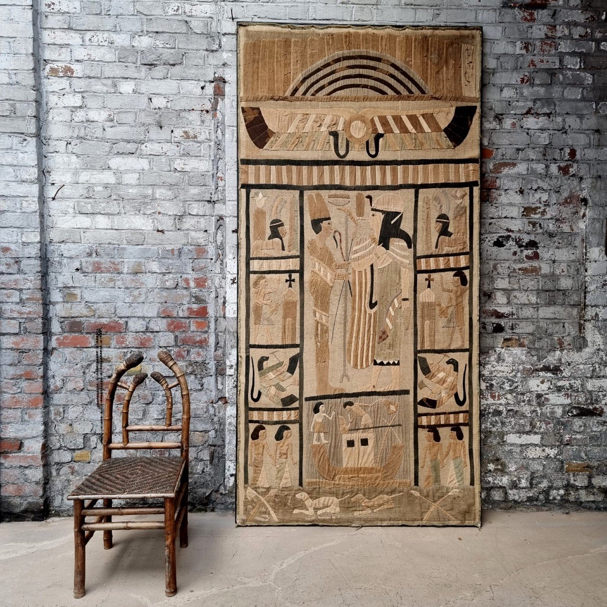 Tenture à décor d'Egyptiens 1900-photo-1